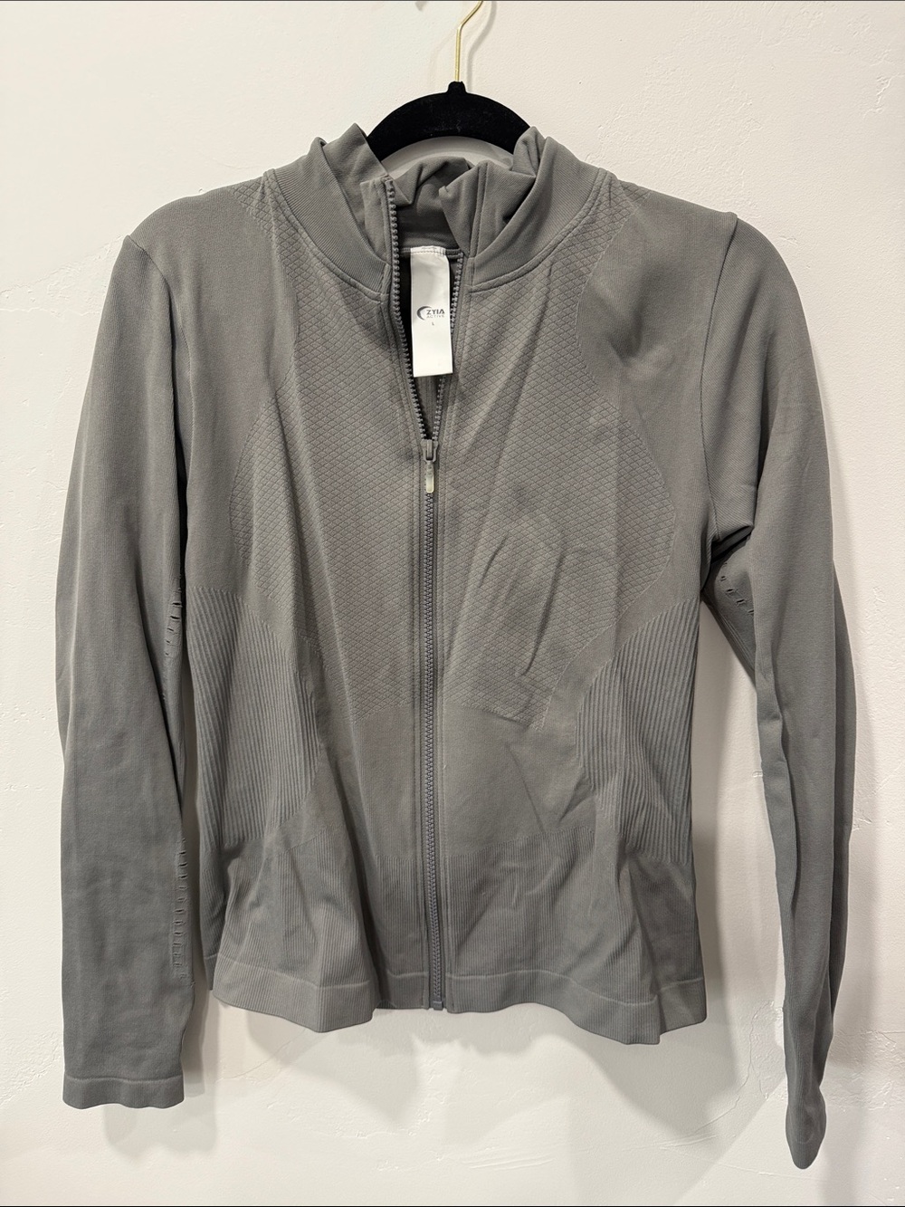 Women's Gray Full-Zip Utility Jacket